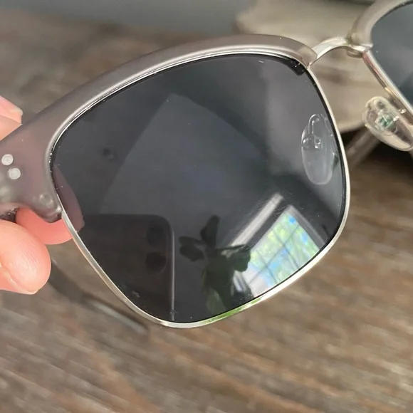 Cole Haan Mens Polarized Sunglasses Partial Frame Matte Grey Accessories - Picture 7 of 15